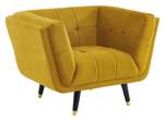 Fauteuil  SAMANTHA Jaune - Textile - 91 x 76 x 110 cm