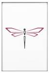 3D Acryl Wandbild Liebevolle Libelle Schwarz - Pink - Glas - Kunststoff - 40 x 60 x 3 cm