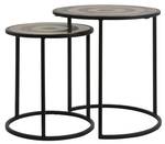 Table d'appoint KOME lot de 2 Noir - Métal - 50 x 52 x 50 cm