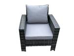 Sessel Gartenmöbel Rattan S 1er Grau - Polyrattan - 72 x 70 x 69 cm