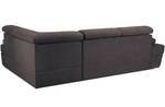 Ecksofa RATLO rechts Blau - Braun - Textil - Holz teilmassiv - 270 x 110 x 190 cm