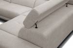 Relax-Ecksofa 3-Sitzer Matera Beige - Ecke davorstehend rechts - Longchair davorstehend rechts - Ottomane davorstehend rechts