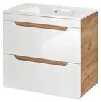 Waschtischschrank mit 61cm Becken Weiß - Holzwerkstoff - 60 x 59 x 46 cm