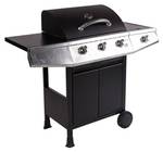 3-flammiger Gasgrill Schwarz - Metall - 52 x 100 x 117 cm