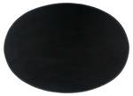 oval schwarz KANON Tischset Leder