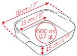 Auflaufform Appolia Rot - 15 x 8 x 21 cm