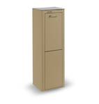 Poubelle cuisine CUBEK, 2 compartiments Beige