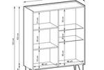 Vitrine HARMONY SC97 2D Noir - Bois manufacturé - Matière plastique - 97 x 122 x 37 cm