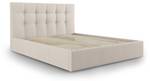 Bett mit Box + Kopfteil PHAEDRA Beige