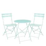 Bistro set Laurence Grün - Metall - 60 x 71 x 60 cm