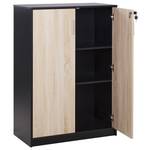 Armoire de bureau ZEHNA Noir - Marron - Bois manufacturé - 80 x 117 x 40 cm