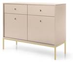 Kommode MOLLY Beige Goldbeine Gold