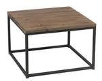 Table gigogne bois/métal marron+noir Marron - Bois massif - 6 x 66 x 6 cm