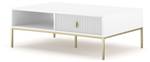 Table basse MAGGIORE CT104 Doré - Blanc