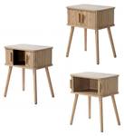 Table de Chevet Ernest Beige - Bois manufacturé - 35 x 59 x 48 cm