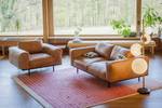 2-Sitzer Sofa Almond Braun - Echtleder - 73 x 106 x 180 cm