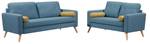 Couchgarnitur TATUM 2er-Set Blau