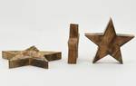 Dekorative Sterne Kuhleder und aus Holz