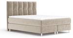 Boxspringbett Elisio Beige - Breite: 140 cm