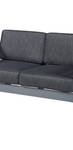 Outdoor-Sofa Avise Grau - Metall - Textil - 144 x 62 x 70 cm