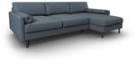 Schlaf-Ecksofa + Box SCOTT 5 Sitzplätze Blau