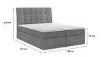 Boxspringbett BRUNOS 120 cm Mono85 Lavagrau