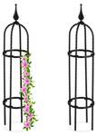 Lot de 2 Trellis 70 cm Noir - Métal - Matière plastique - 15 x 70 x 15 cm