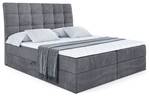 Boxspringbett BRUGO Dunkelgrau - Breite: 160 cm - H4