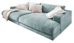 KAWOLA Big Sofa MADELINE Cord Hellblau - Tiefe: 170 cm