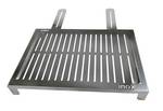 ABRASAME, 100% großer Edelstahlgrill für Grau - Metall - 50 x 6 x 57 cm