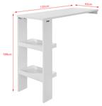 Table Haute Table de Bar FWT55-W Blanc - Bois manufacturé - 120 x 106 x 45 cm