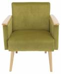 Samt Sessel hellgrün Grün - Textil - 76 x 79 x 71 cm