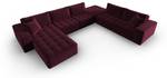 modulares U-Formsofa MIKE 8 Sitzplätze Rubinrot