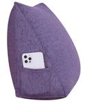 Ergonomisches Keilkissen Leinenstruktur Violett - 45 x 35 cm