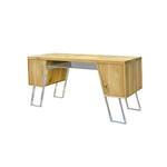 Schreibtisch aus Holz füs Büro BORA I Braun - Massivholz - Holzart/Dekor - 160 x 78 x 60 cm