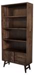 Vitrine ASHTON SC90 1D2D Marron - Bois massif - Bois/Imitation - 90 x 195 x 35 cm