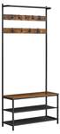 Garderobe Warsaw Braun - Holzwerkstoff - 84 x 180 x 33 cm