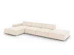 Ecksofa JODIE 5 Sitzplätze Beige