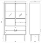 Vitrine STOON Weiß - Holzwerkstoff - 86 x 150 x 41 cm