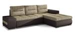 Ecksofa OVIATO Beige - Braun - Ecke davorstehend rechts