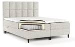 Premium Boxspringbett Anabelle Grau - Breite: 180 cm