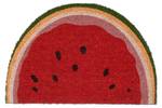 Halbrunde Fußmatte Wassermelone Schwarz - Rot - Gelb - Naturfaser - Kunststoff - 60 x 2 x 40 cm