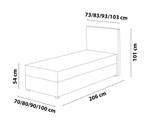 Boxspringbett Einzelbett Martines Mini Blau - Breite: 100 cm