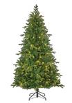 Weihnachtsbaum mit LED Brampton Grün - Kunststoff - 125 x 215 x 125 cm