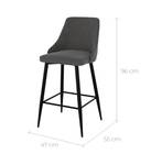 Tabouret de bar Pipo (Lot de 2) Gris