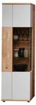 Vitrine Valente 1 Grau - Holzwerkstoff - Holzart/Dekor - 60 x 202 x 38 cm