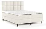 Premium Boxspringbett Anabelle Creme - Breite: 140 cm