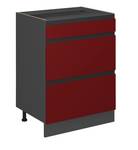 Meuble cuisine R-Line 39762 Anthracite - Rouge