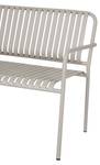 Banc de jardin Stella lot de 2 Gris - Métal - 125 x 83 x 45 cm