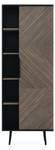 Hochregal Pabllo Schwarz - Braun - Holzwerkstoff - 70 x 190 x 41 cm